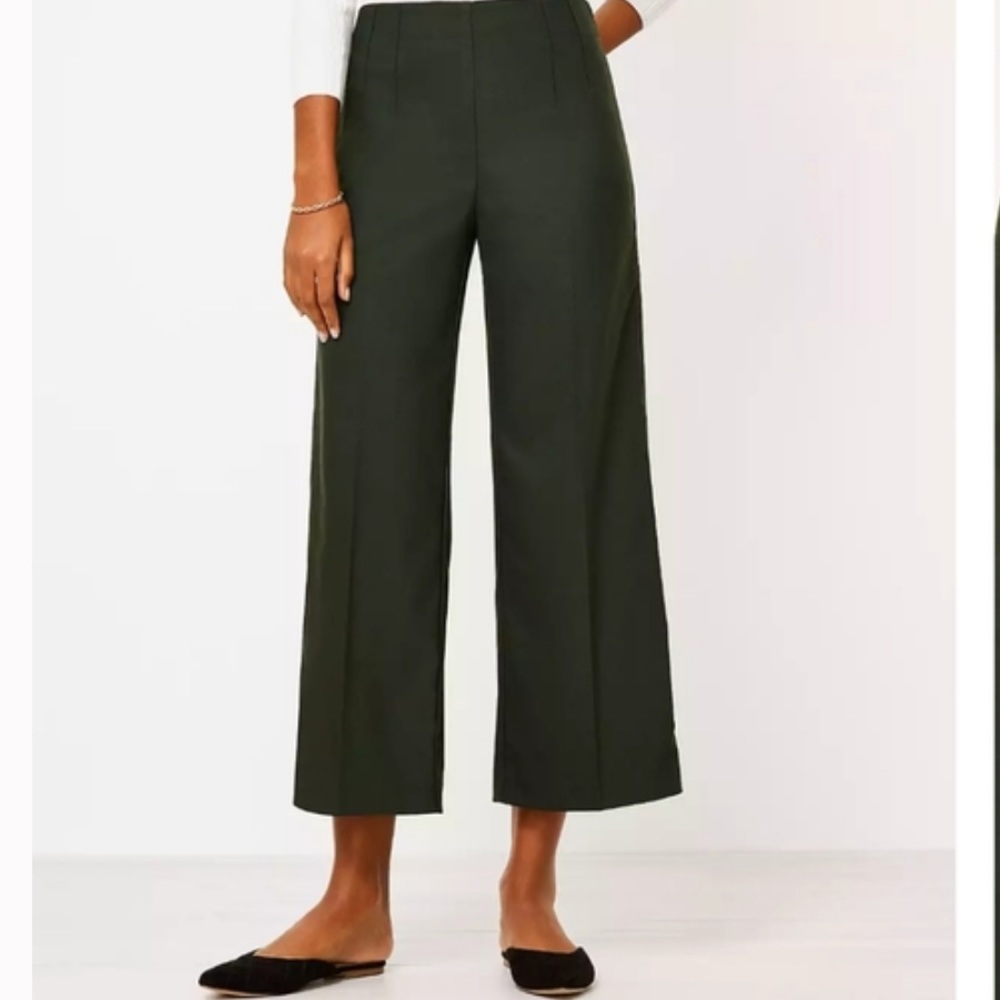 LOFT Tall Wide Leg Crop Pants